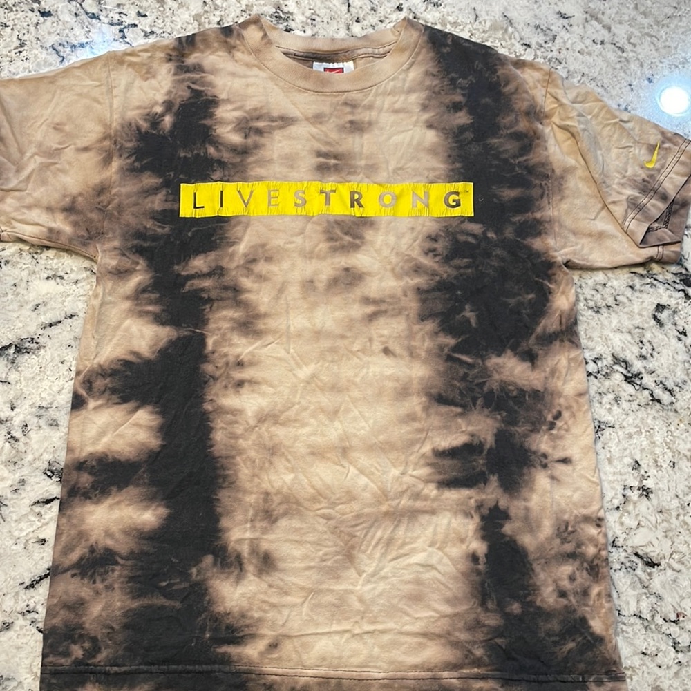 Youth Nike Livestrong bleach dyed shirt